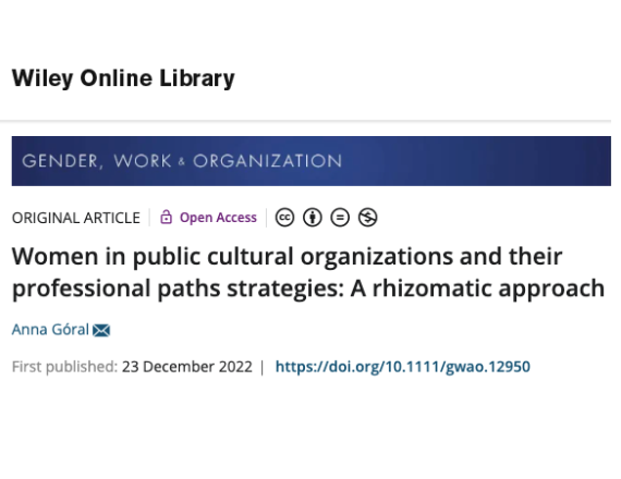 Women in public cultural organizations and their professional paths strategies: A rhizomatic approach